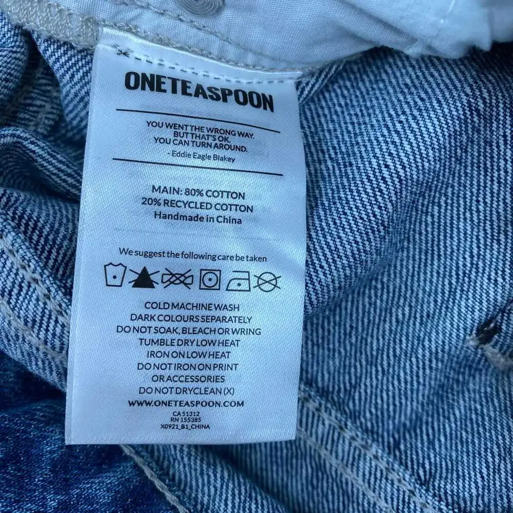 One Teaspoon Blue High Rise Jeans | Women’s 2 Regular